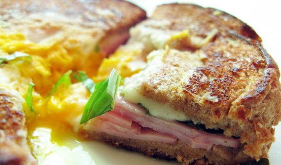 Egg in a hole Sandwich, Honest Fare by Gabrielle Arnold