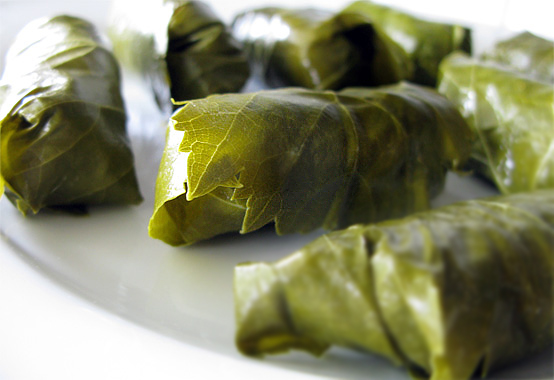 Goat Cheese, Fig & Walnut Stuffed Grape Leaves, Honest Fare by Gabrielle Arnold