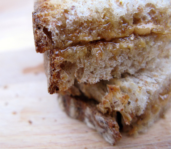 Cashew butter, ginger and honey sandwich, Honest Fare by Gabrielle Arnold