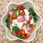 Wow! watermelon and scallop ceviche., Honest Fare by Gabrielle Arnold