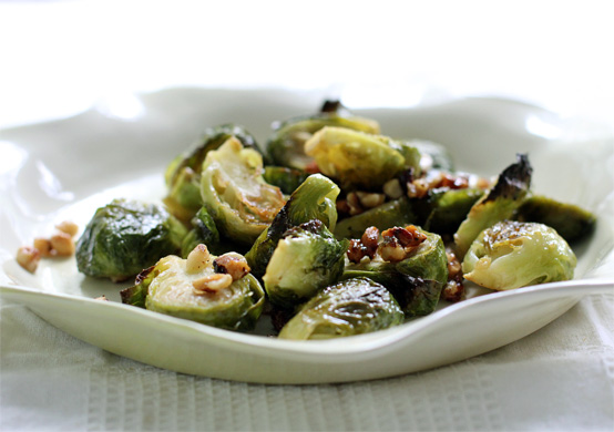 Maple Glazed Brussels Sprouts With Hazelnuts Honest Fare