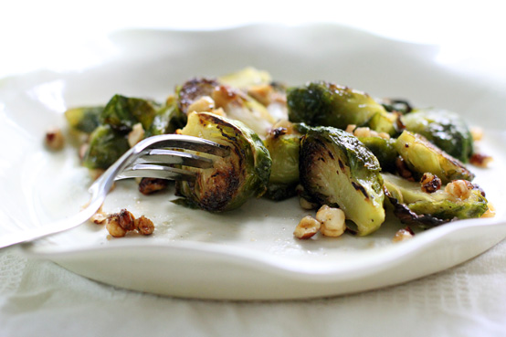 Maple Glazed Brussels Sprouts with Hazelnuts, Honest Fare by Gabrielle Arnold