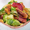 Brussels, Fig & Bacon Salad, Honest Fare by Gabrielle Arnold