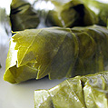 Goat Cheese, Fig & Walnut Stuffed Grape Leaves, Honest Fare by Gabrielle Arnold